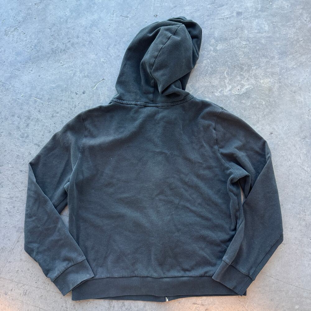 Vintage Y2k Victoria's Secret Black Full Zip Spellout Hoodie Sweatshirt Large - Picture 2 of 5